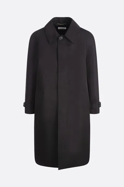 Shop Saint Laurent Coats In Black