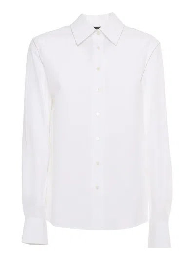 Fabiana Filippi Poplin Basic Shirt With Filo Diamante In White