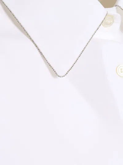 Fabiana Filippi Poplin Basic Shirt With Filo Diamante In White
