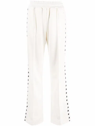 Golden Goose Deluxe Brand Ivory Pants With Elastic Waist In White