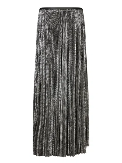 Forte Forte Forte_forte Lamé Pied De Poule Long Skirt In Black