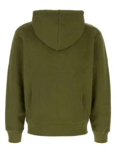 Maison Kitsuné Maison Kitsune' Cotton Sweatshirt With Logo In P384 Military Green