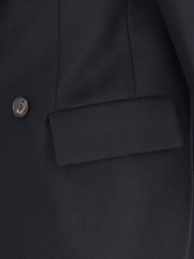 Hevo Hevò Man Coat Midnight Blue Size 40 Pure Virgin Wool Iws, Polyamide In Blue