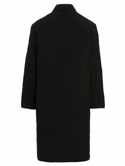 Vtmnts 'quilted Texture Flap Pocket Coat' In Black