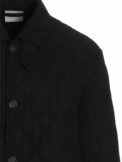 Vtmnts 'quilted Texture Flap Pocket Coat' In Black