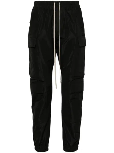 Rick Owens Mastodon Megacargo Tapered Trousers In Black