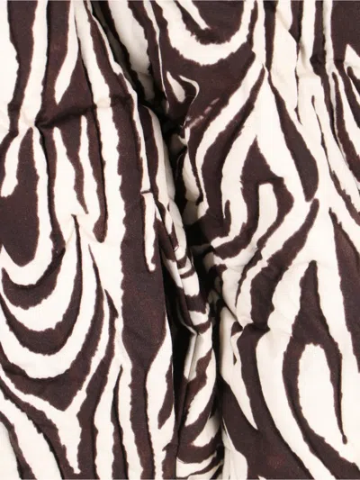 Erl Zebra-print Quilted Cotton Jacket In White