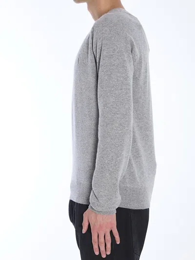 Saint Laurent Cassandre Cashmere Sweater In Gray
