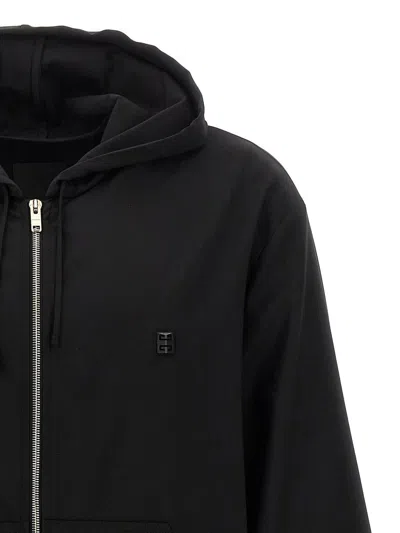 Givenchy Wool Hoodie Sweatshirt Black In Black