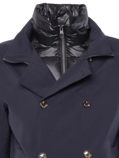 Montecore Double Breasted Down Jacket In Multicolor