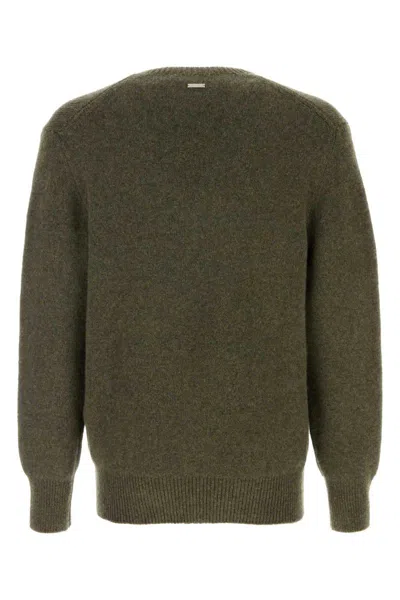 Ferragamo V-neck Jumper In Green