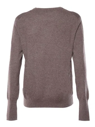 Ballantyne R Neck Pullover In Brown