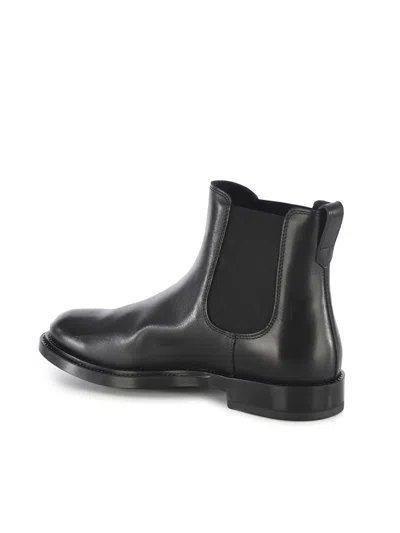 Tod's Leather Chelsea Boots In Black