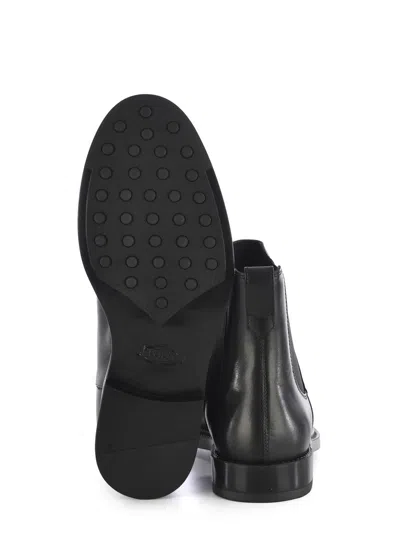 Tod's Leather Chelsea Boots In Black