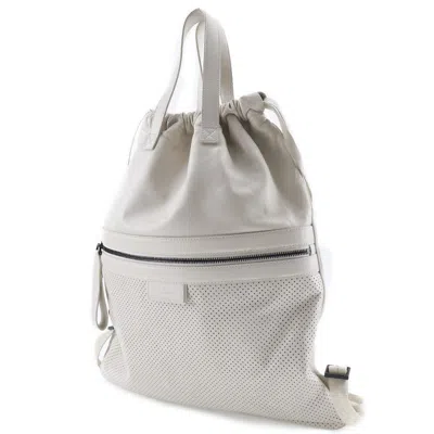 Pre-owned Bottega Veneta Beige Leather Backpack Bag ()