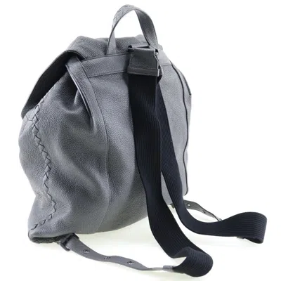 Pre-owned Bottega Veneta Intrecciato Grey Leather Backpack Bag ()