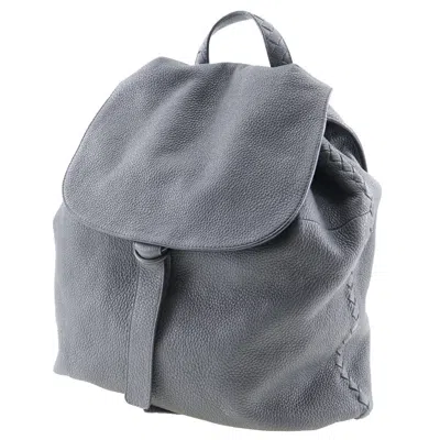 Pre-owned Bottega Veneta Intrecciato Grey Leather Backpack Bag ()