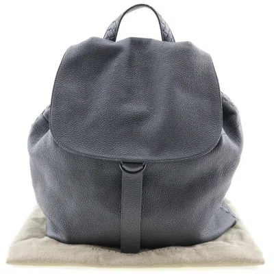 Pre-owned Bottega Veneta Intrecciato Grey Leather Backpack Bag ()