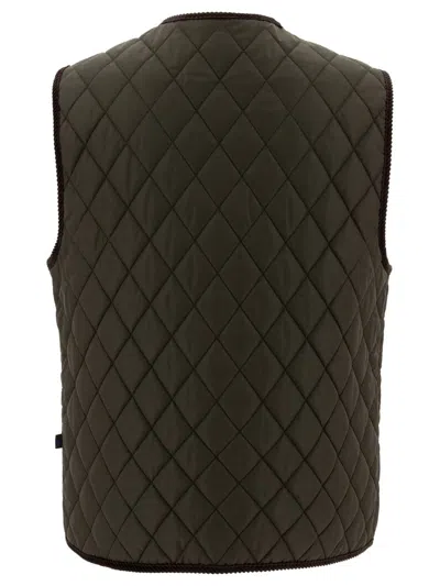 Burberry Diamond-quilted Gilet In Black