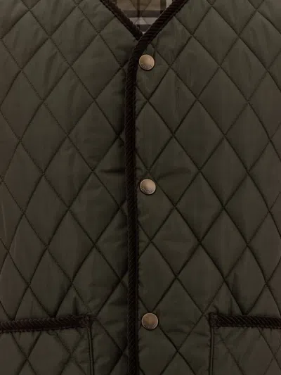 Burberry Diamond-quilted Gilet In Black