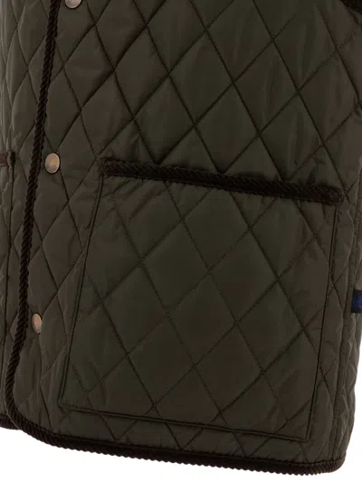 Burberry Diamond-quilted Gilet In Black