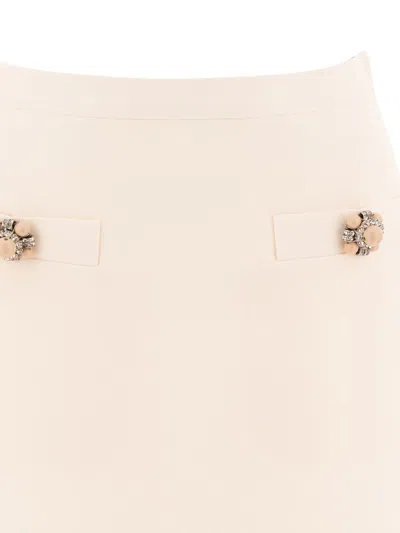 Valentino Short Crepe Couture Skirt In Multi