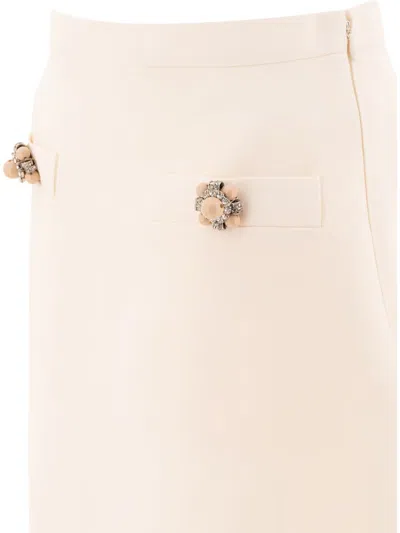 Valentino Short Crepe Couture Skirt In Multi