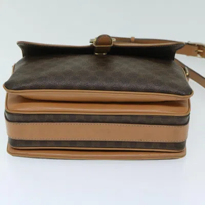Pre-owned Celine Céline Macadam Brown Canvas Shoulder Bag ()
