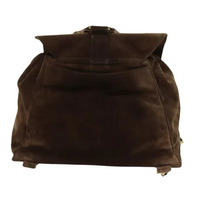 Pre-owned Chanel Cc Brown Suede Backpack Bag ()