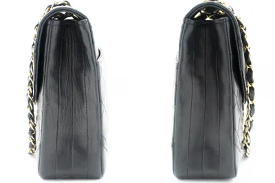 Pre-owned Chanel Half Moon Black Leather Shoulder Bag ()