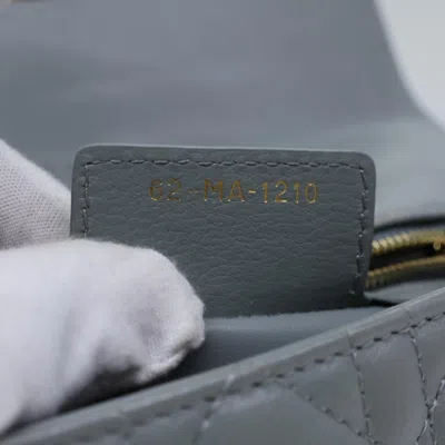 Pre-owned Dior Caro Grey Leather Shoulder Bag ()