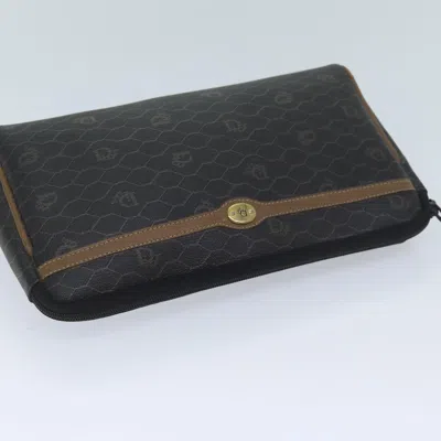 Pre-owned Dior Honeycomb Black Canvas Clutch Bag ()