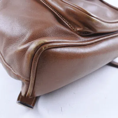 Pre-owned Gucci Bamboo Brown Pony-style Calfskin Backpack Bag ()