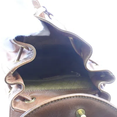 Pre-owned Gucci Bamboo Brown Pony-style Calfskin Backpack Bag ()