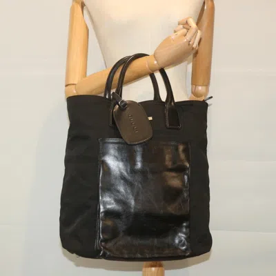 Pre-owned Gucci Black Canvas Tote Bag ()