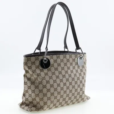 Pre-owned Gucci Gg Canvas Brown Canvas Tote Bag ()