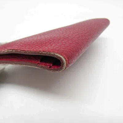 Pre-owned Hermes Hermès Dogon Burgundy Leather Wallet  ()