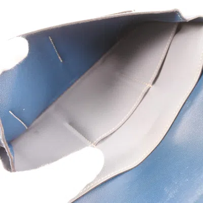 Pre-owned Hermes Hermès Dogon Blue Leather Wallet  ()