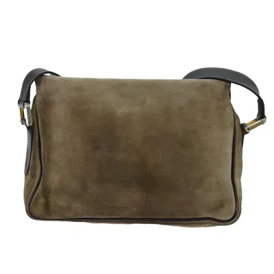Pre-owned Loewe Khaki Suede Shoulder Bag ()
