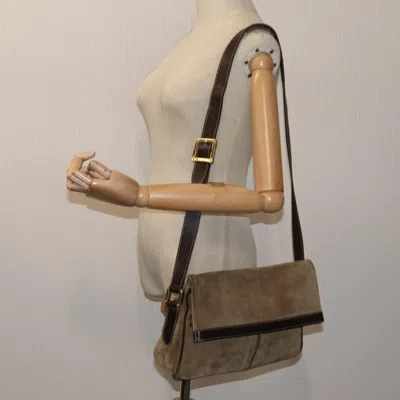 Pre-owned Loewe Khaki Suede Shoulder Bag ()