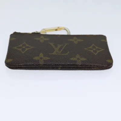Pre-owned Louis Vuitton Pochette Clés Brown Canvas Wallet  ()