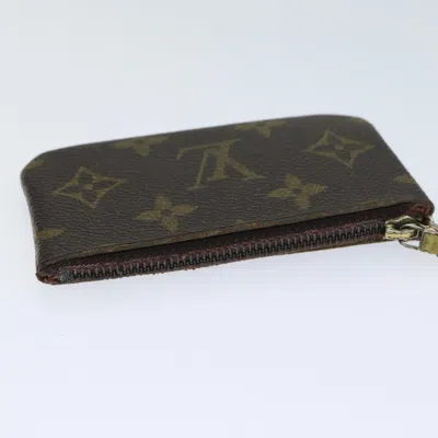 Pre-owned Louis Vuitton Pochette Clés Brown Canvas Wallet  ()
