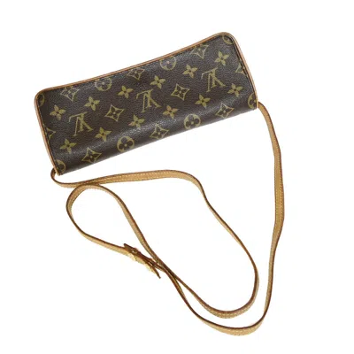 Pre-owned Louis Vuitton Pochette Twin Brown Canvas Clutch Bag ()
