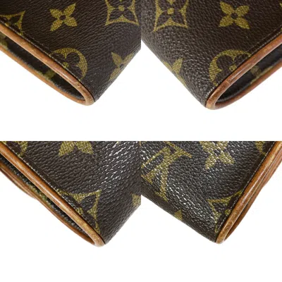 Pre-owned Louis Vuitton Pochette Twin Brown Canvas Clutch Bag ()