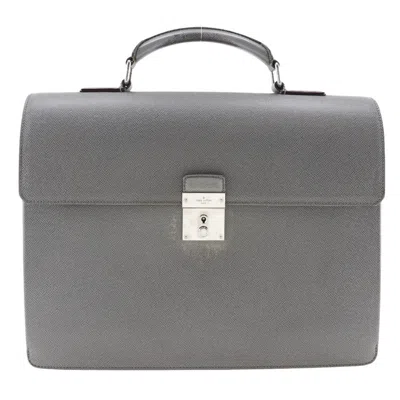 Pre-owned Louis Vuitton Robusto Grey Leather Briefcase Bag ()