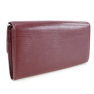 Pre-owned Louis Vuitton Sarah Red Leather Wallet  ()