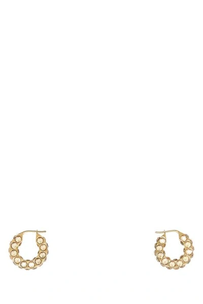 Amina Muaddi Jah Hoop Small Earrings In Gold