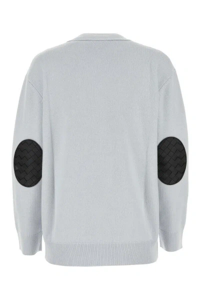 BOTTEGA VENETA BOTTEGA VENETA WOMEN POWDER BLUE STRETCH CASHMERE BLEND CARDIGAN 