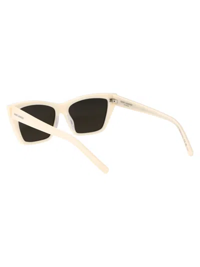 Saint Laurent Womens White Sl 276 Mica Cat Eye Acetate Sunglasses In White