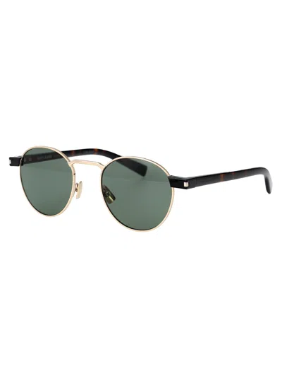 Saint Laurent Gold-havana-green Injectate Sunglasses